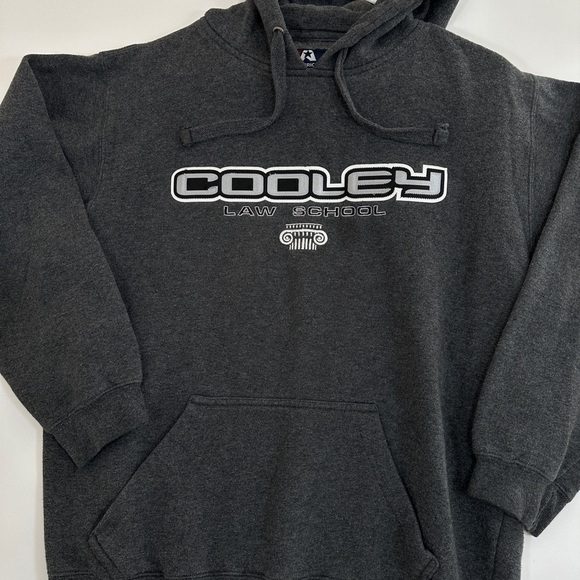 Vintage Cooley Law School Sweatshirt Hoodie Men’s Size Medium Gray Michigan Y2K - Picture 4 of 9